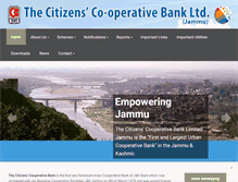 Tablet Screenshot of citizenscooperativebankjammu.com